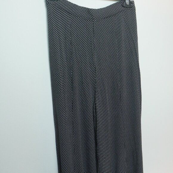 Free People Black Polka Dot Wide Leg Palazzo Pants High Waisted Size 2 - Picture 2 of 15